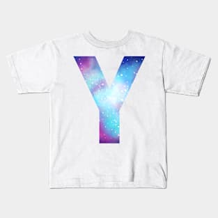 Letter Y galaxy Kids T-Shirt